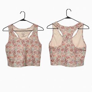 Evolution and Creation Floral Burst Racer Bank Crop Tank/Bra - Medium